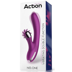 ACTION Vibro Rabbit Vibrating Double 10 x 3.5cm Violet